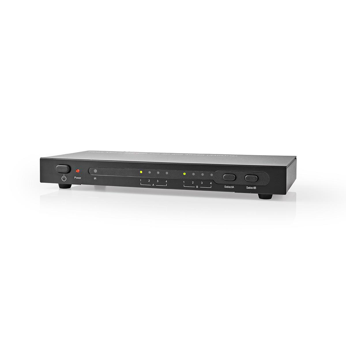 Nedis HDMI matrix schakelaar 4 naar 2 - HDMI1.4 (4K 30Hz) / zwart