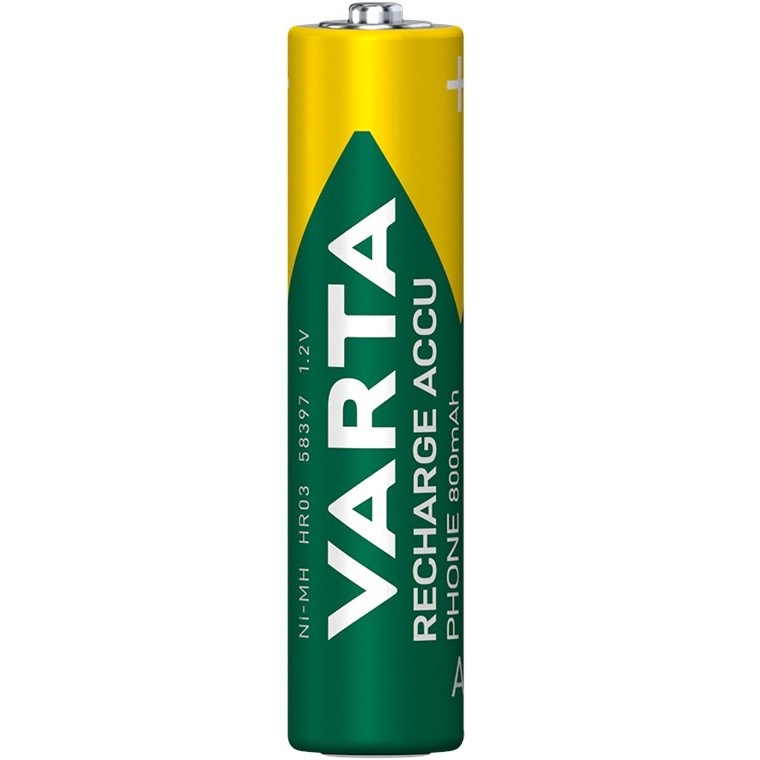 Varta AAA (HR03) Recharge Accu Phone batterijen / 800 mAh - 2 stuks in blister - Afbeelding 2