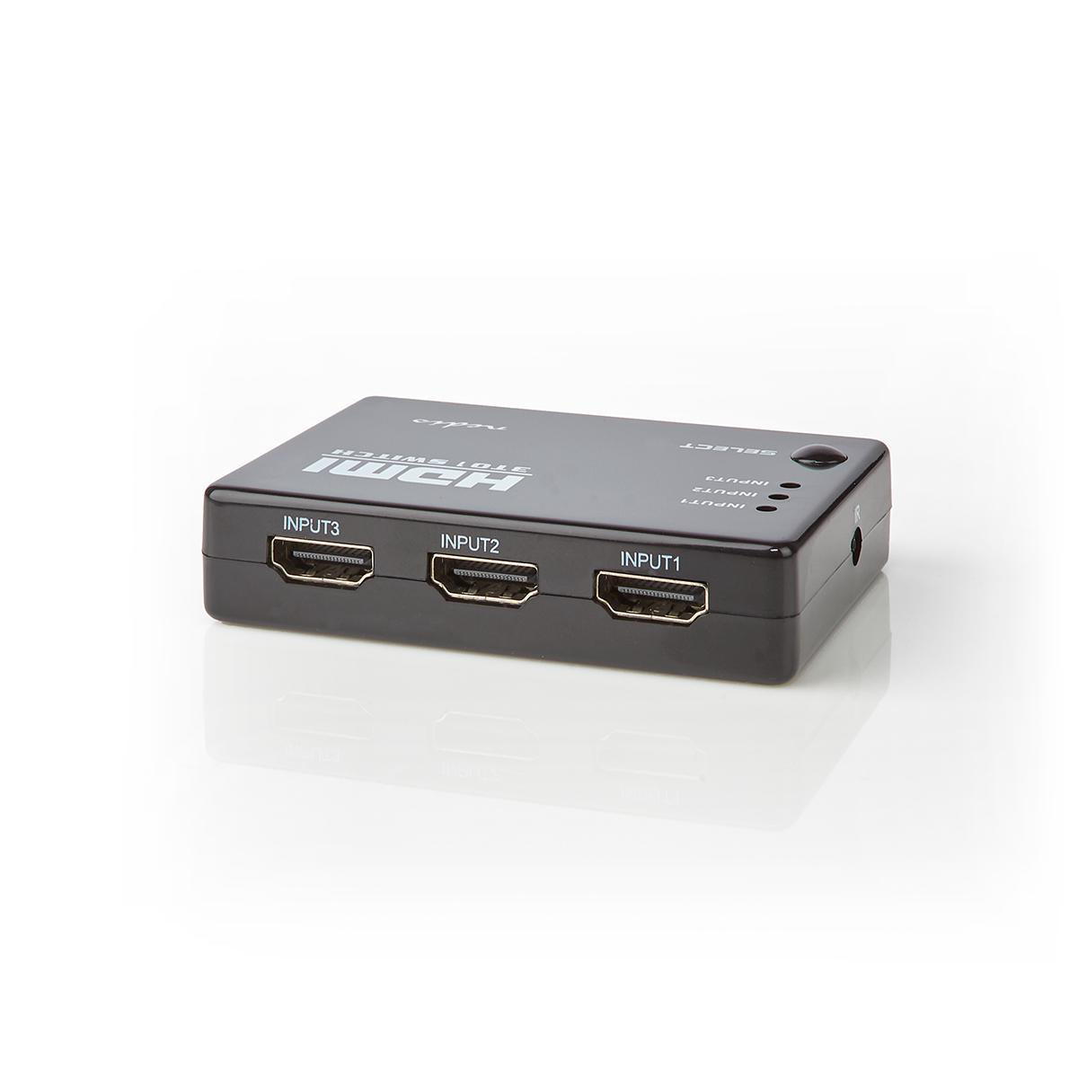 Nedis HDMI schakelaar 3 naar 1 - HDMI1.3 (Full HD 1080p) / zwart