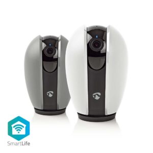 SmartLife Camera voor Binnen | Full HD 1080p | Pan tilt | Cloud Opslag (optioneel) / microSD (niet inbegrepen) | Nachtzicht | Donkergrijs / Wit