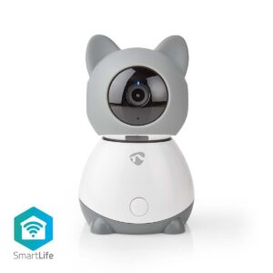 SmartLife Camera voor Binnen | Full HD 1080p | Pan tilt | Cloud Opslag (optioneel) / microSD (niet inbegrepen) | Nachtzicht | Grijs / Wit