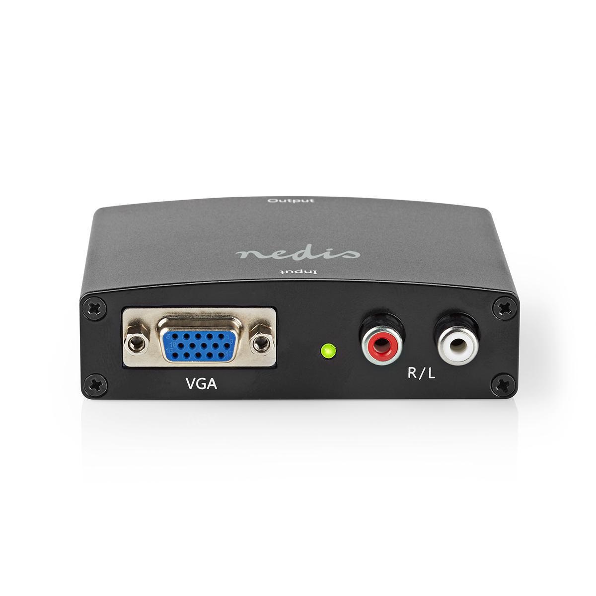 Nedis VGA + Tulp 2RCA naar HDMI converter met HDCP / zwart - Afbeelding 2