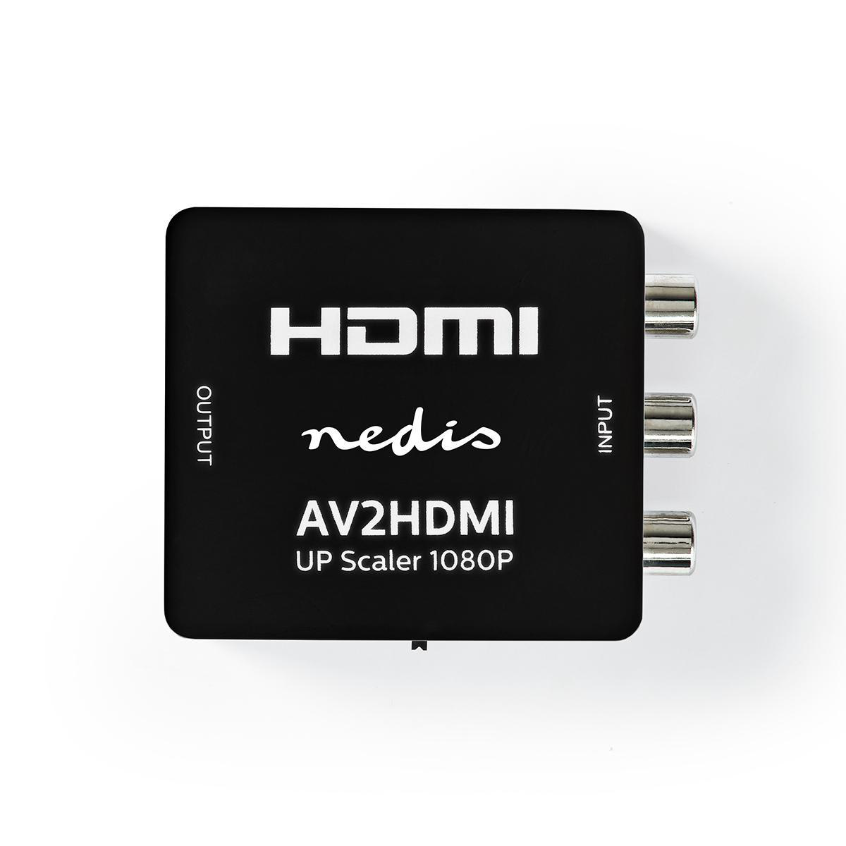 Nedis Tulp Composiet AV naar HDMI converter / zwart - Afbeelding 2