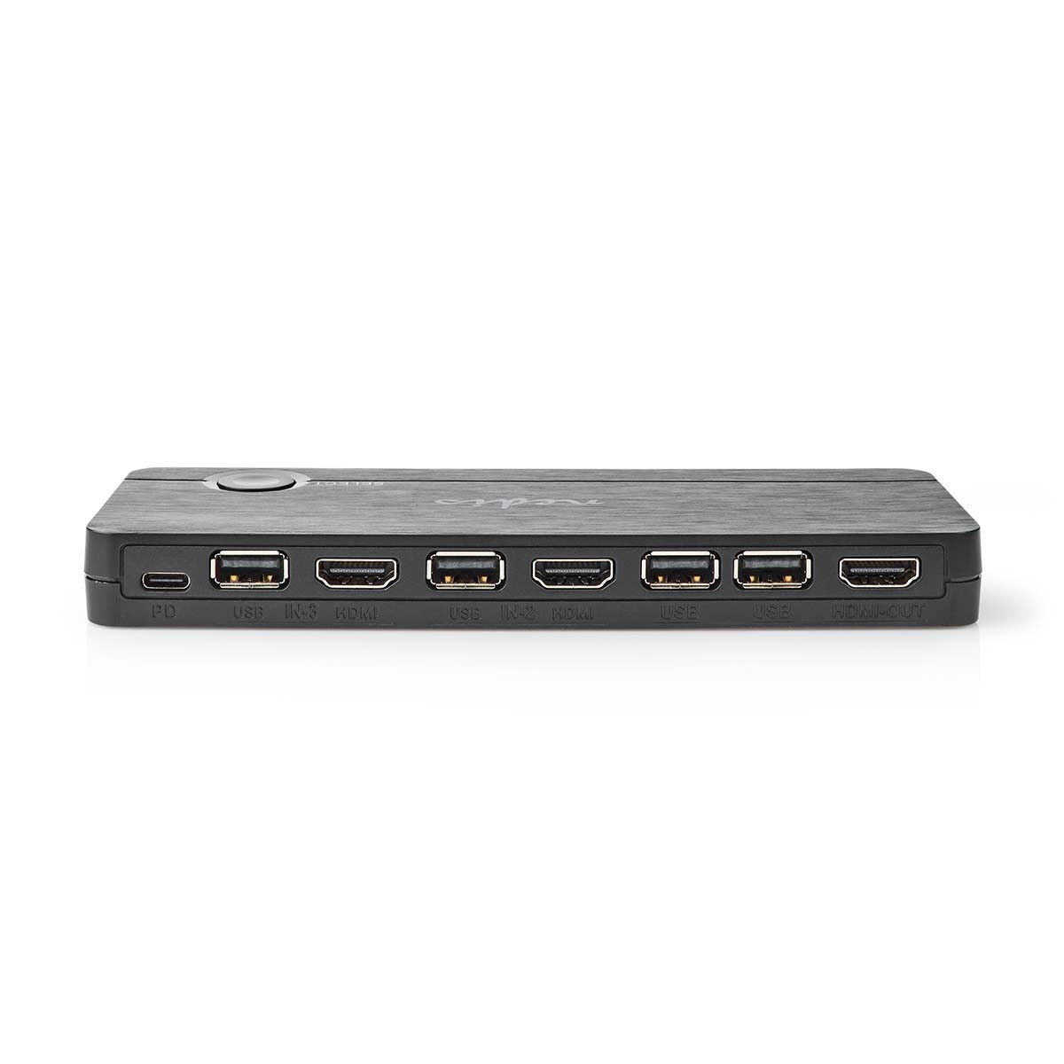 Nedis 2x HDMI/USB-A + 1x USB-C naar 1x HDMI/USB-A KVM switch - HDMI2.0 (4K 60Hz + HDR) / zwart - Afbeelding 2