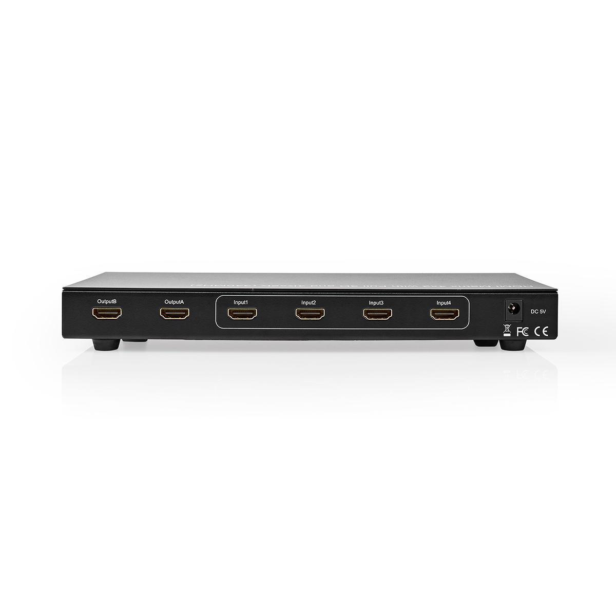 Nedis HDMI matrix schakelaar 4 naar 2 - HDMI1.4 (4K 30Hz) / zwart - Afbeelding 3