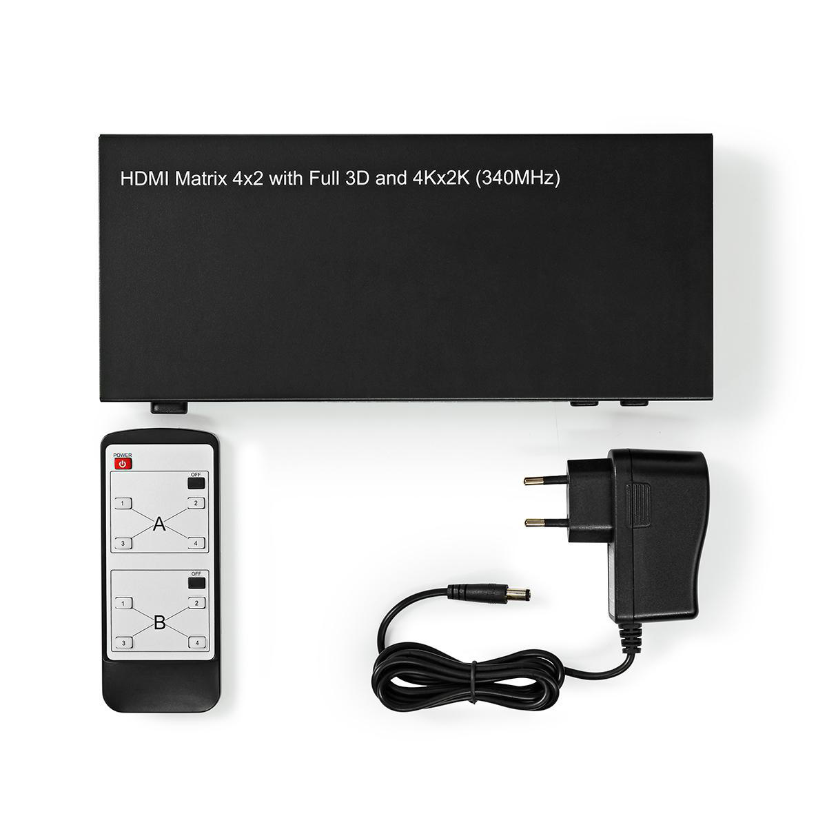 Nedis HDMI matrix schakelaar 4 naar 2 - HDMI1.4 (4K 30Hz) / zwart - Afbeelding 5