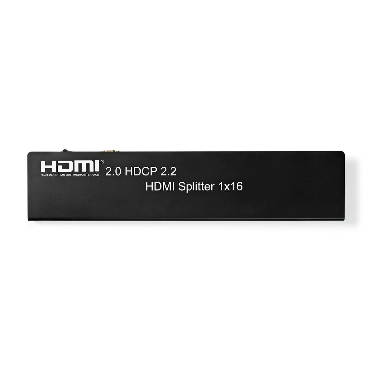Nedis HDMI splitter 1 naar 16 met EDID - HDMI2.0 (4K 60Hz + HDR) / zwart - Afbeelding 4