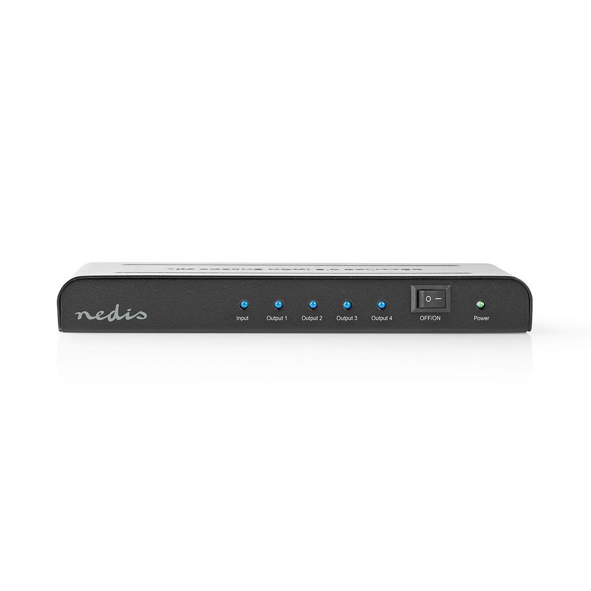 Nedis HDMI splitter 1 naar 4 - HDMI2.0 (4K 60Hz + HDR) / zwart - Afbeelding 3