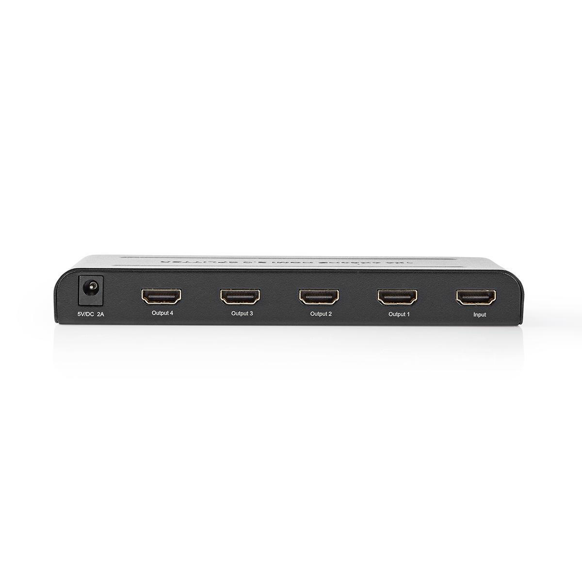 Nedis HDMI splitter 1 naar 4 - HDMI2.0 (4K 60Hz + HDR) / zwart - Afbeelding 4