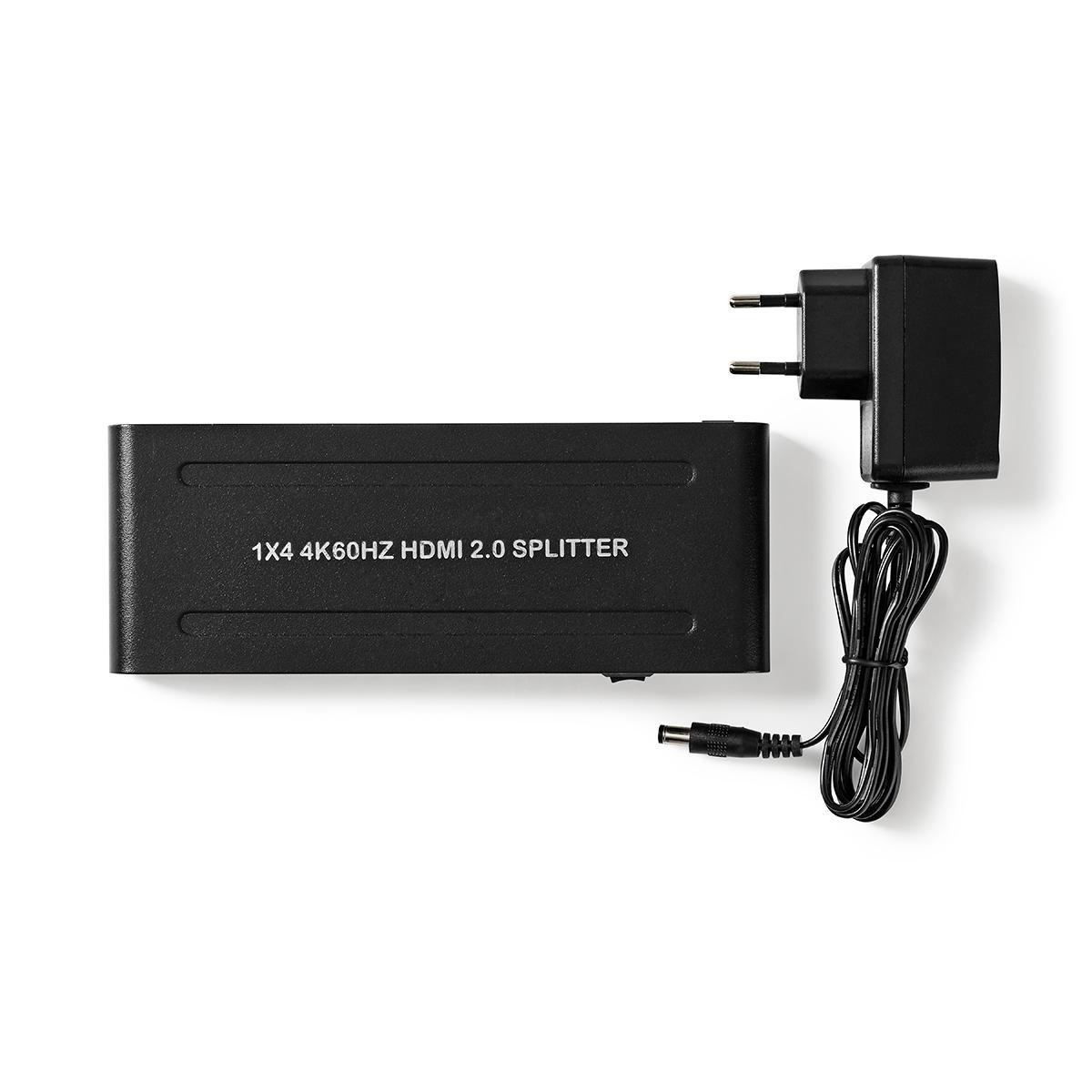 Nedis HDMI splitter 1 naar 4 - HDMI2.0 (4K 60Hz + HDR) / zwart - Afbeelding 5