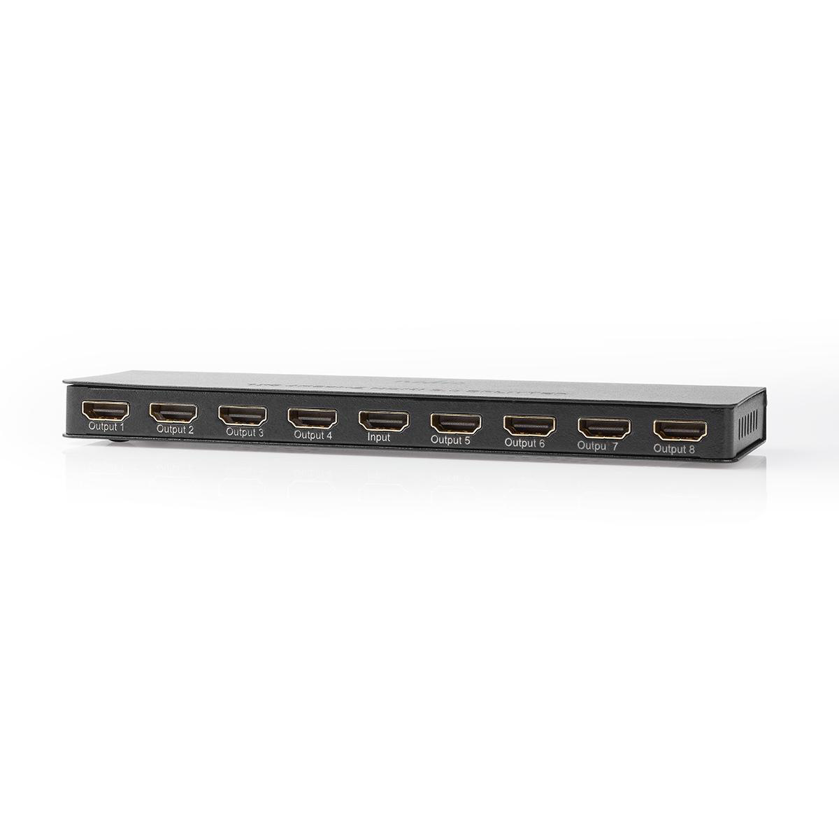 Nedis HDMI splitter 1 naar 8 - HDMI2.0 (4K 60Hz + HDR) / zwart - Afbeelding 2