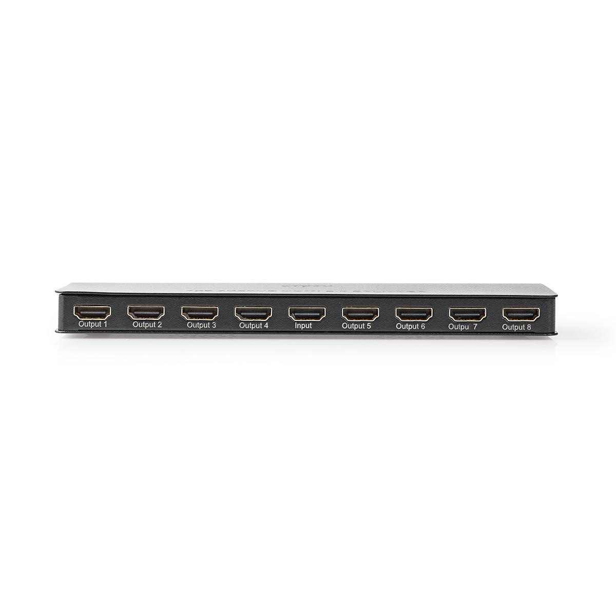 Nedis HDMI splitter 1 naar 8 - HDMI2.0 (4K 60Hz + HDR) / zwart - Afbeelding 4