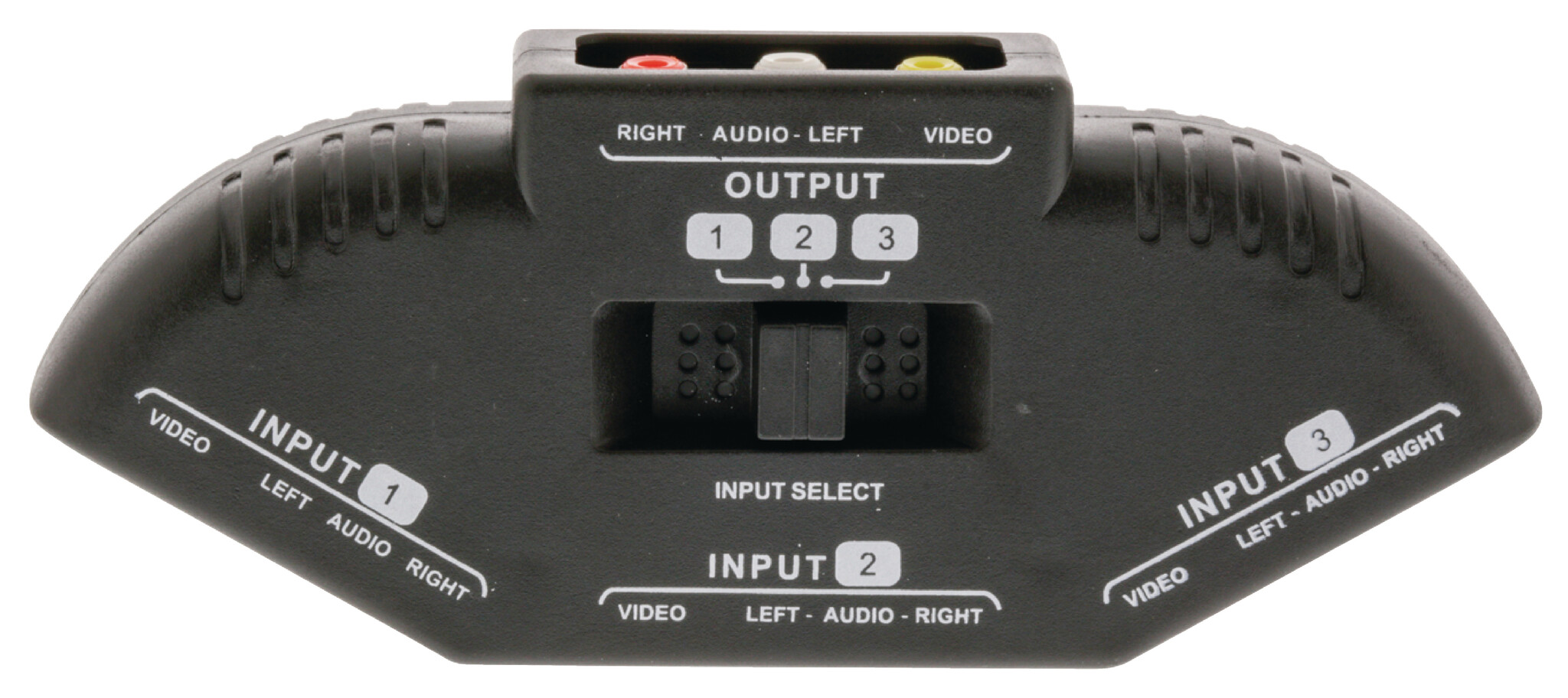 Composiet Video-Switch | 3 poort(en) | Ingangen audio / video / data: 3x Composite Video (RWY) | Uitgangen audio / video / data: 1x Composite Video (RWY) | 1024x576 | ABS | Zwart - Afbeelding 4