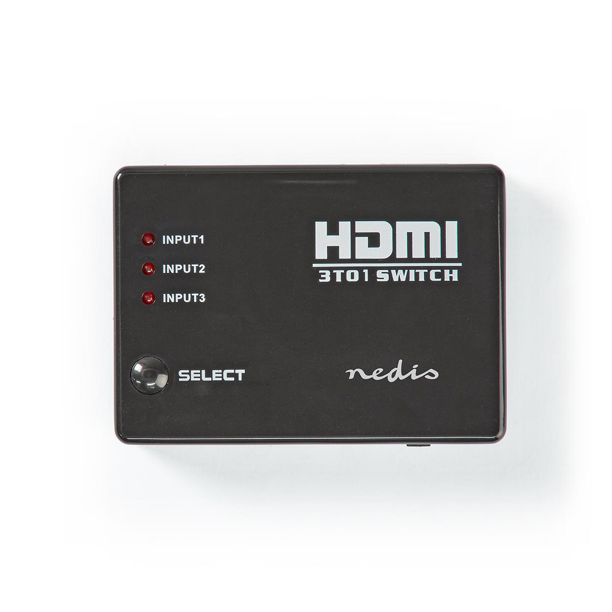 Nedis HDMI schakelaar 3 naar 1 - HDMI1.3 (Full HD 1080p) / zwart - Afbeelding 5
