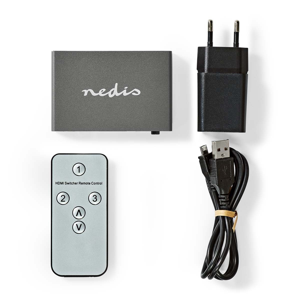 Nedis HDMI schakelaar 3 naar 1 met afstandsbediening - HDMI2.1 (8K 60Hz + HDR) / zwart - Afbeelding 3