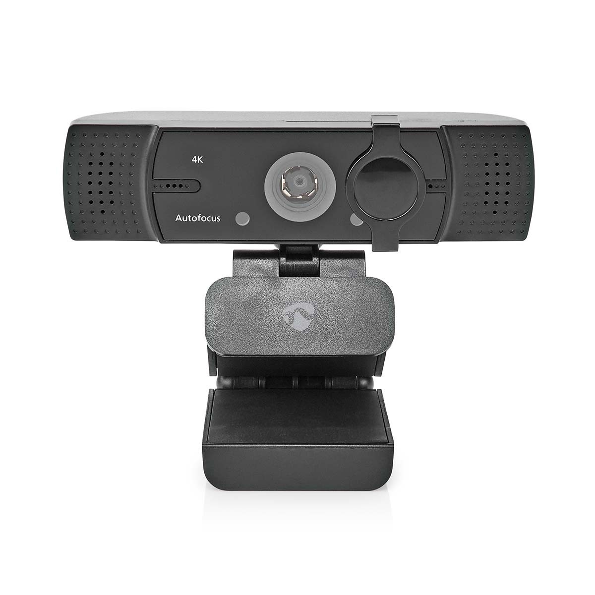Nedis USB webcam met microfoon en klem/standaard - 4K Ultra HD / zwart - 1,4 meter - Afbeelding 2