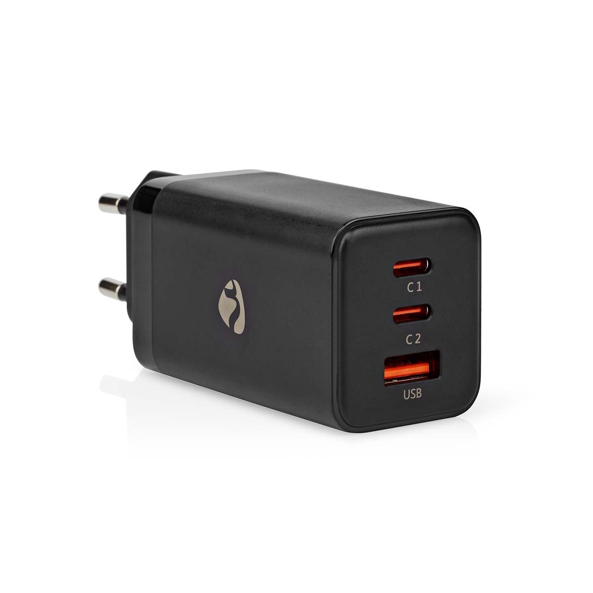 Nedis thuislader met 2 USB-C PD en 1 USB-A Quick Charge 3.0 poorten - Smart IC - GaN - 65W / zwart - Afbeelding 4