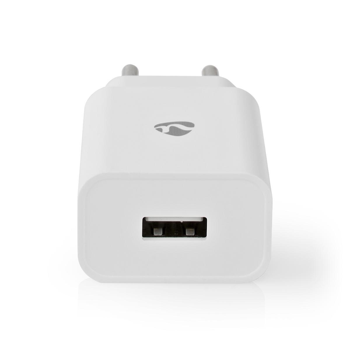 Nedis USB-A thuislader met 1 poort en losse 8-pins Lightning - USB kabel - 2,4A / wit - 1 meter - Afbeelding 2