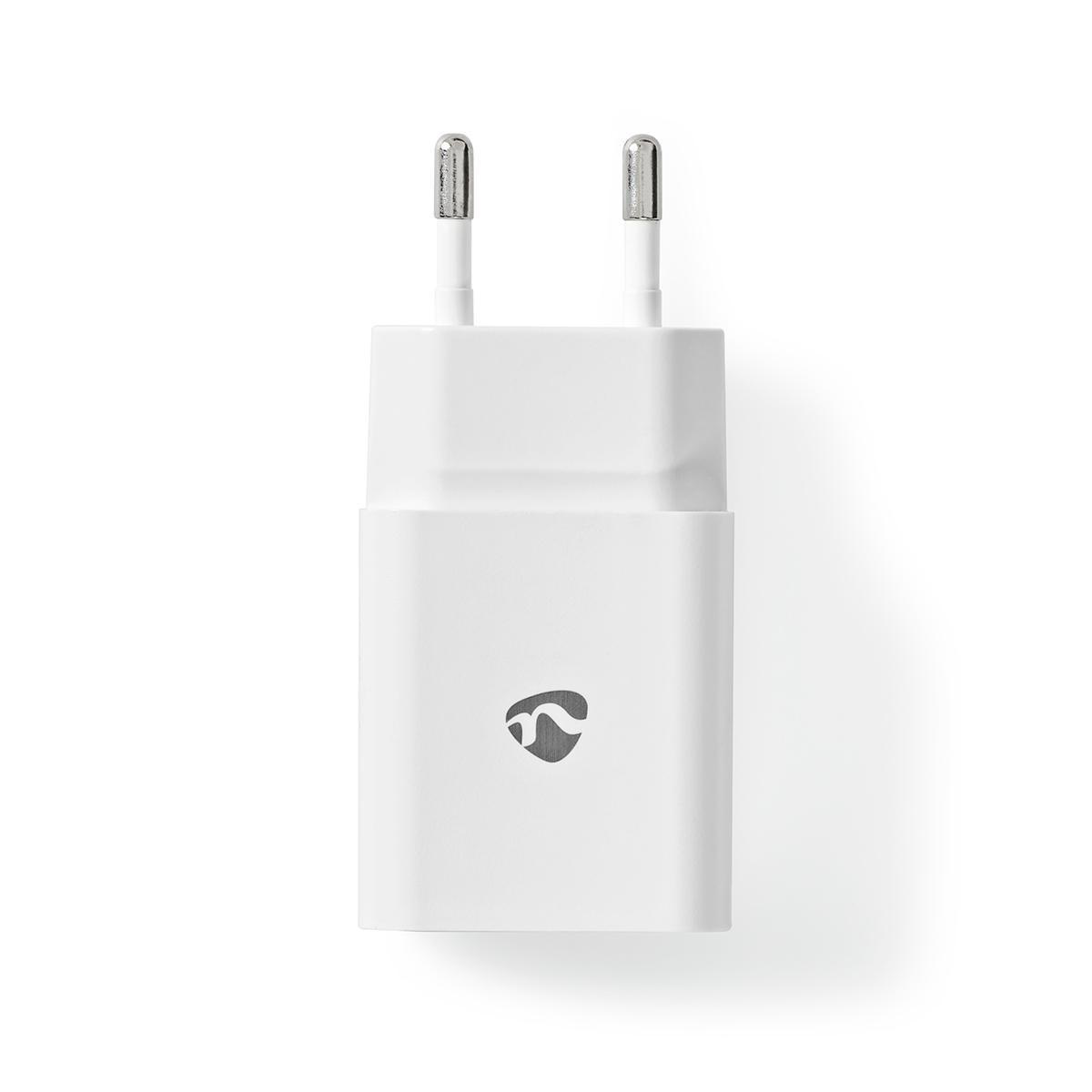 Nedis USB-A thuislader met 1 poort en losse 8-pins Lightning - USB kabel - 2,4A / wit - 1 meter - Afbeelding 3