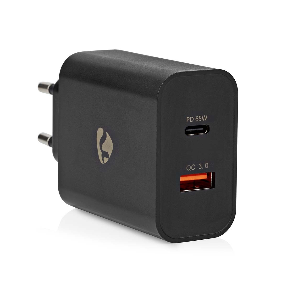 Nedis thuislader met 1 USB-C PD en 1 USB-A Quick Charge 3.0 poort - Smart IC - 65W / zwart - Afbeelding 4