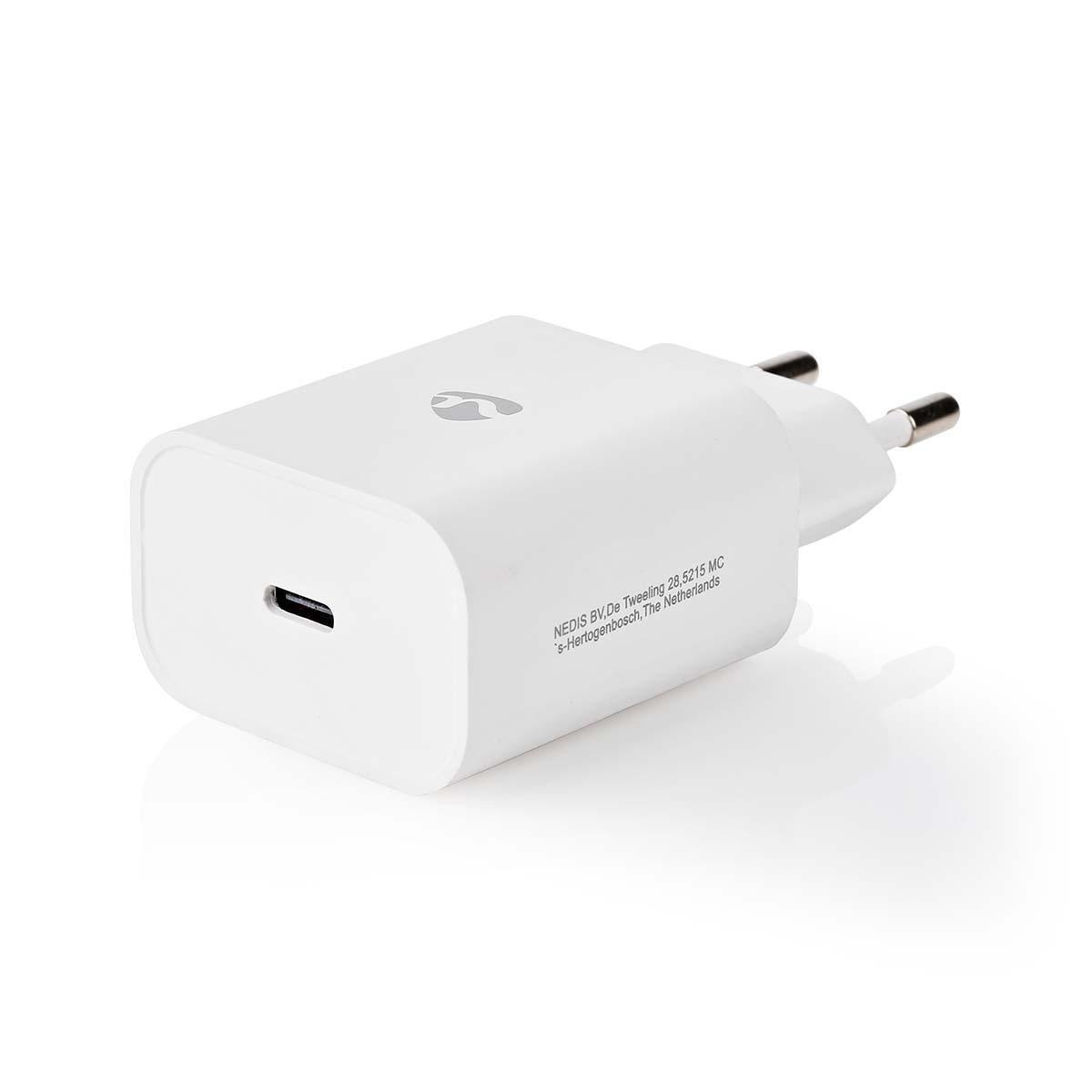 Nedis thuislader met 1 USB-C PD poort en losse 8-pins Lightning - USB-C kabel - 20W / wit - 1 meter - Afbeelding 8