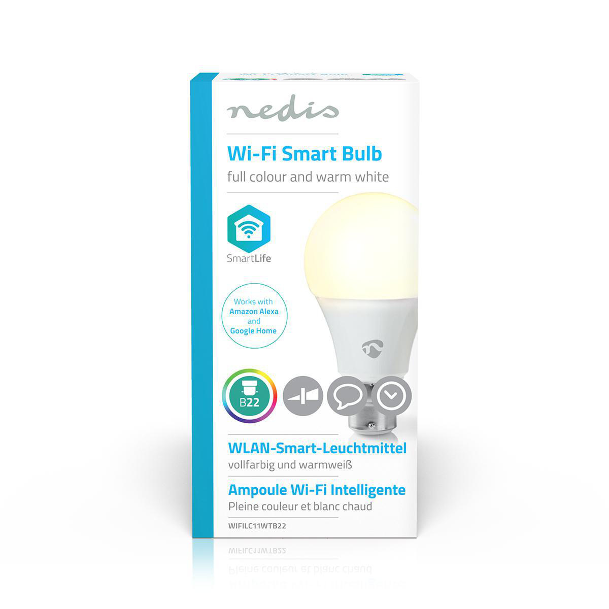 Nedis SmartLife Wi-Fi LED-lamp - B22 fitting / full-color en warm-wit - Afbeelding 4