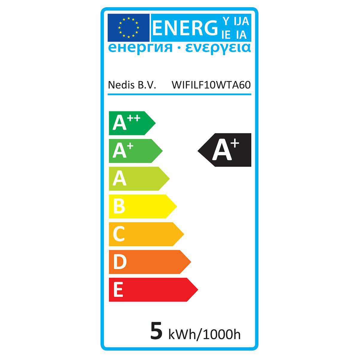 Nedis SmartLife Wi-Fi filament LED-lamp - E27 fitting - G125 vorm / warm-wit (goud / glas) - Afbeelding 5