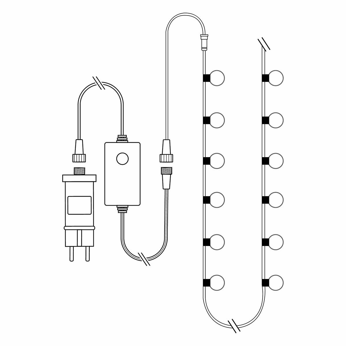 Nedis SmartLife Wi-Fi decoratieve LED-feestverlichting (kleine bollen) - 10,8m - 48 LED's / full-color - Afbeelding 7