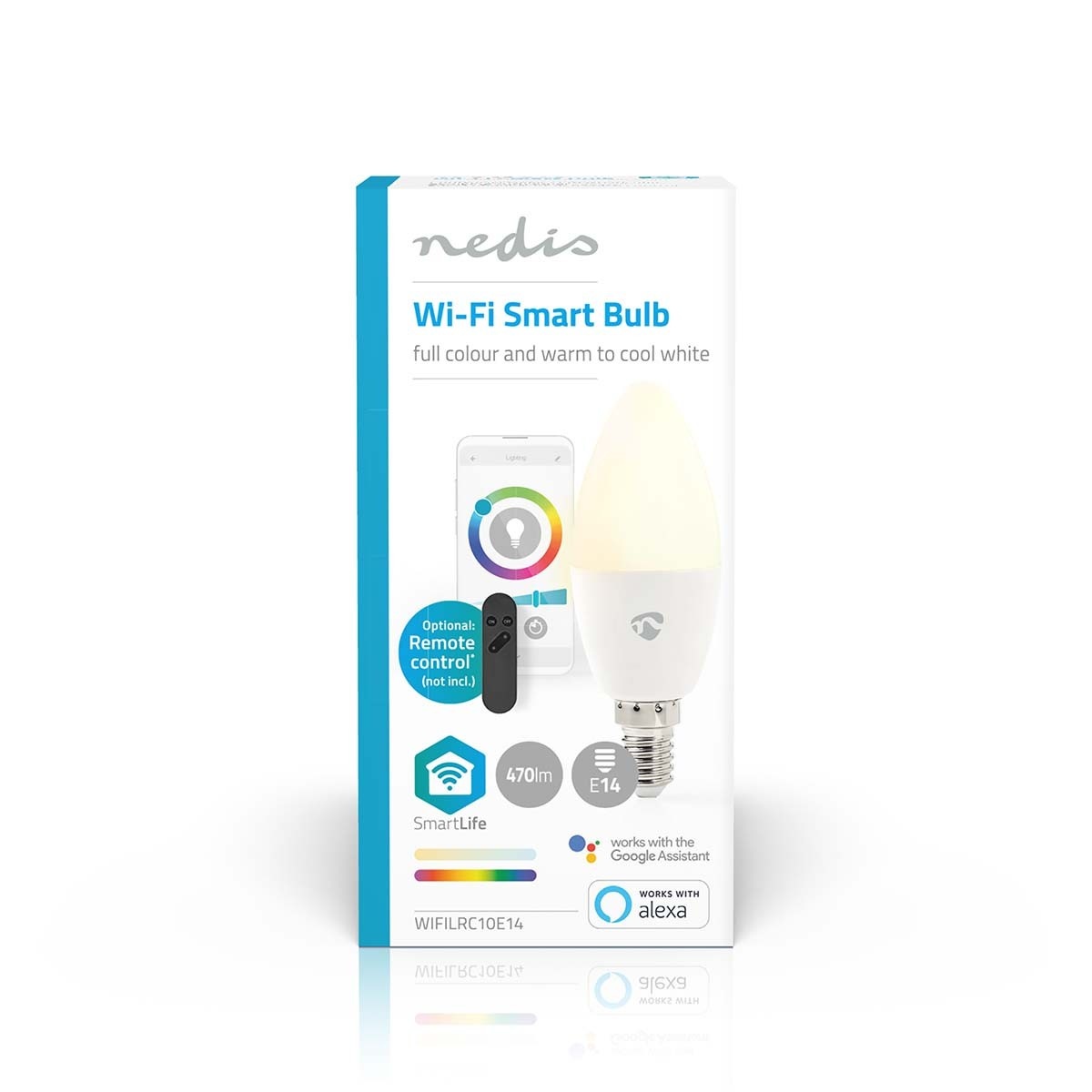 Nedis SmartLife Wi-Fi LED-lamp - E14 fitting / C37 vorm / full-color en warm-wit tot koud-wit - Afbeelding 7