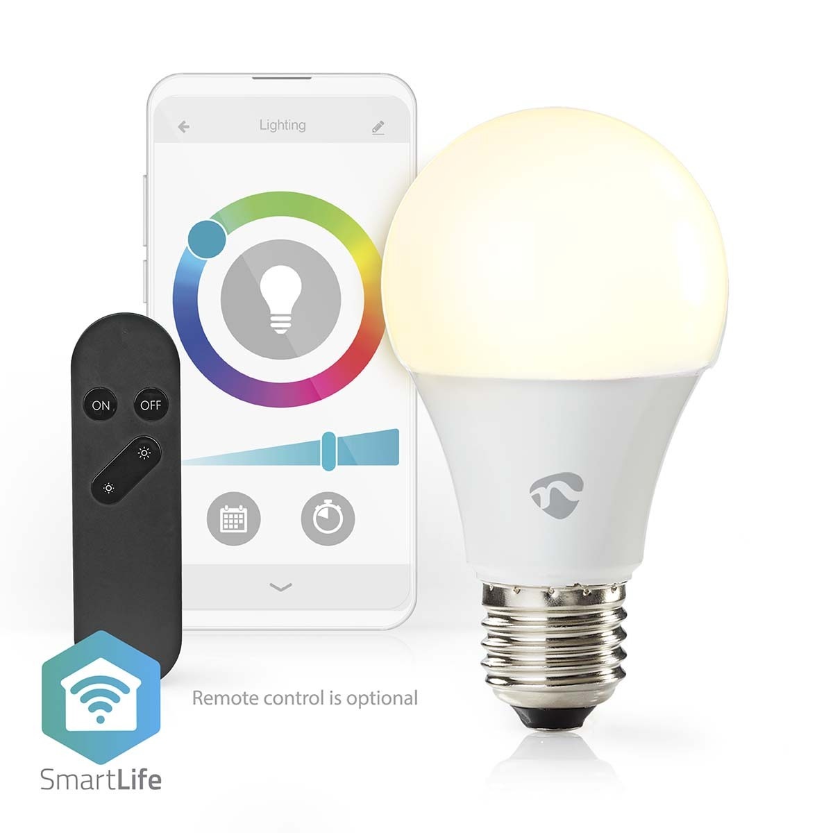 Nedis SmartLife Wi-Fi LED-lamp - E27 fitting / full-color en warm-wit tot koud-wit - Afbeelding 4