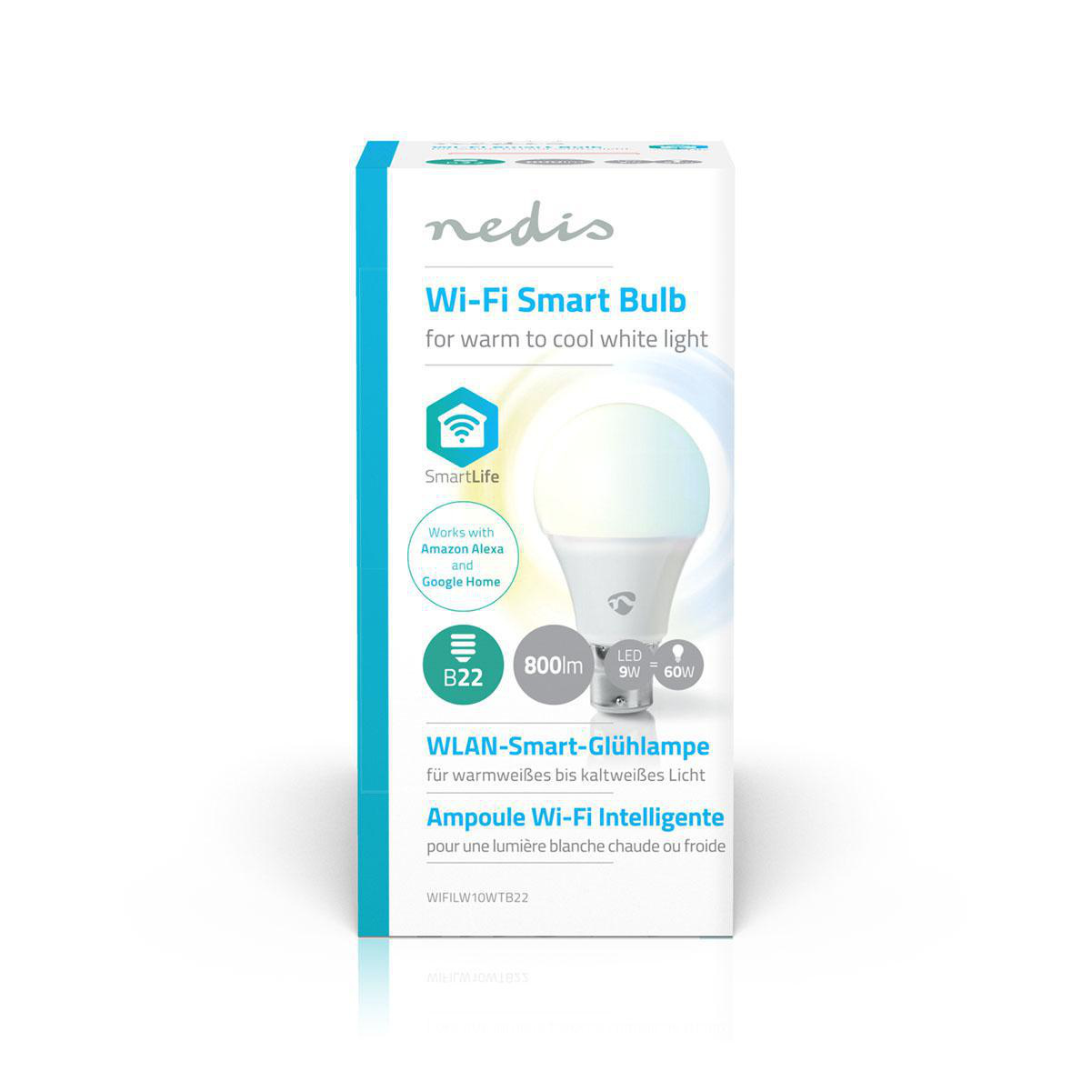 Nedis SmartLife Wi-Fi LED-lamp - B22 fitting / warm-wit tot koud-wit - Afbeelding 3