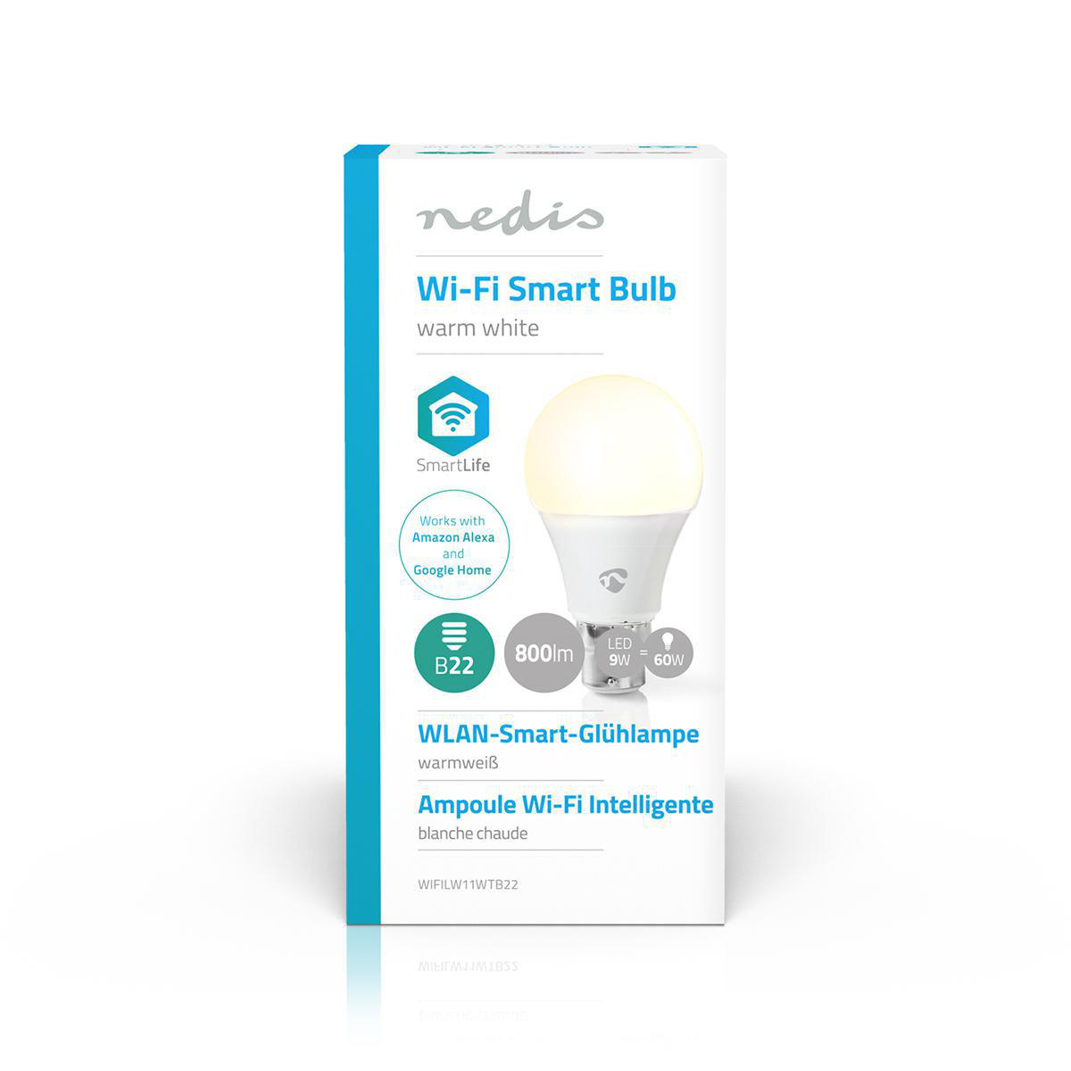 SmartLife LED Bulb | Wi-Fi | B22 | 800 lm | 9 W | / Warm Wit | 2700 K | Energieklasse: A+ | Android™ & iOS | A60 - Afbeelding 3