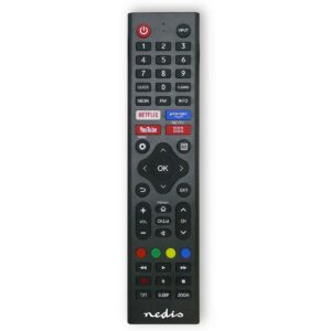 Vervangende Afstandsbediening | Geschikt voor: Hi-Sense | Voorgeprogrammeerd | 1 Apparaat | Amazon Prime / Disney + Button / Netflix Knop / Rakuten TV Button | Infrarood | Zwart
