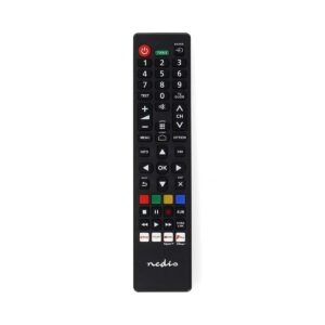 Vervangende Afstandsbediening | Geschikt voor: Panasonic / Sharp | Voorgeprogrammeerd | 1 Apparaat | Amazon Prime / Disney + Button / Netflix Knop / Rakuten TV Button / Youtube Knop | Infrarood | Zwart