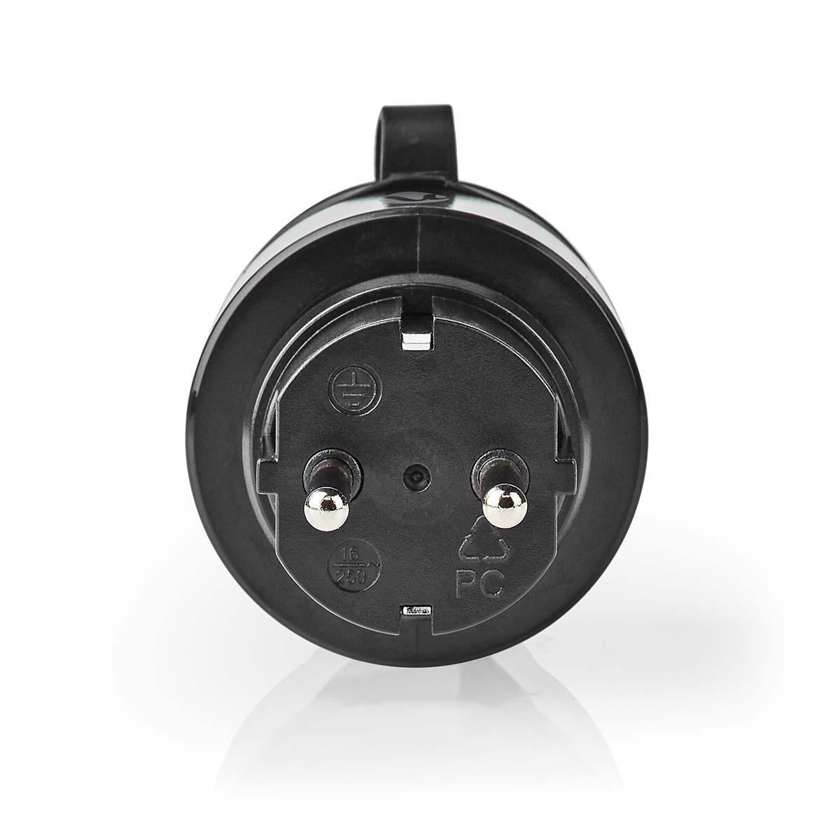 Nedis SmartLife Wi-Fi smart plug voor buiten (IP44) en schakelaar - 1 contact - max. 16A / zwart - Afbeelding 4