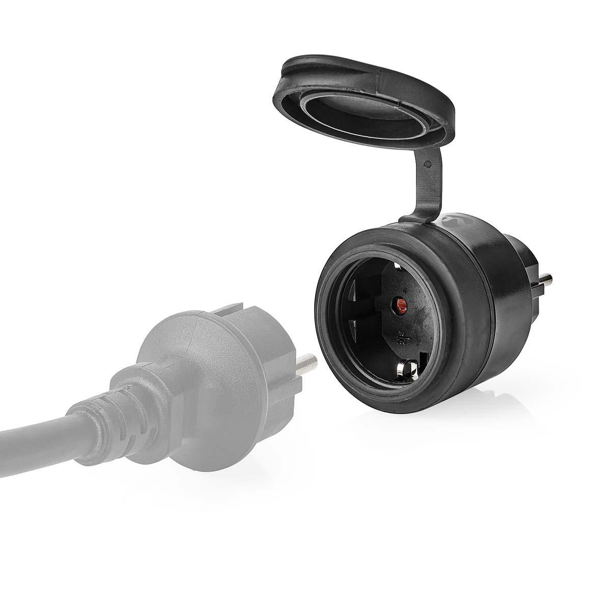 Nedis SmartLife Wi-Fi smart plug voor buiten (IP44) en schakelaar - 1 contact - max. 16A / zwart - Afbeelding 8