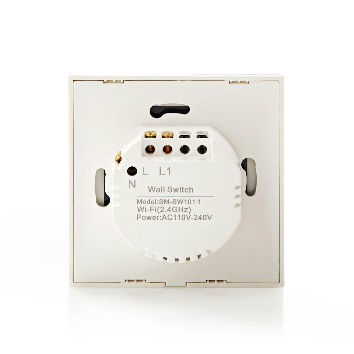 SmartLife Wandschakelaar | Wi-Fi | Enkel | Muurmontage | 1000 W | Android™ / IOS | Glas | Wit - Afbeelding 3
