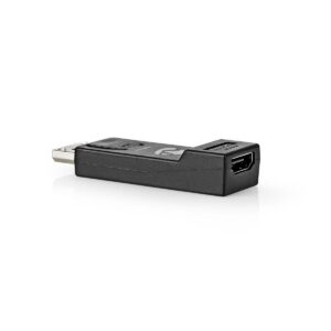 DisplayPort-Adapter | DisplayPort Male | HDMI™ Output | 1080p@60Hz | Vernikkeld | Recht | Rond | ABS | ABS | Zwart | Doos
