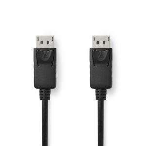 DisplayPort-Kabel | DisplayPort Male | DisplayPort Male | 4K@60Hz | Verguld | 2.00 m | Rond | PVC | Zwart | Doos