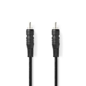 Digitale Audiokabel | RCA Male | RCA Male | Vernikkeld | 2.00 m | Rond | PVC | Zwart | Doos