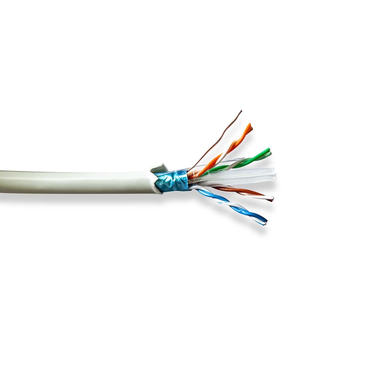 Nedis FTP CAT6 netwerkkabel | flexibele aders | AWG26 | LSZH | grijs | 50 meter