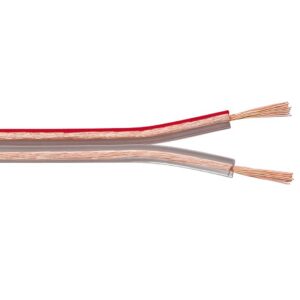 Speaker-Kabel | 2 x 6.00 mm² | CCA | 100 m | Rond | PVC | Transparant | Folieverpakking
