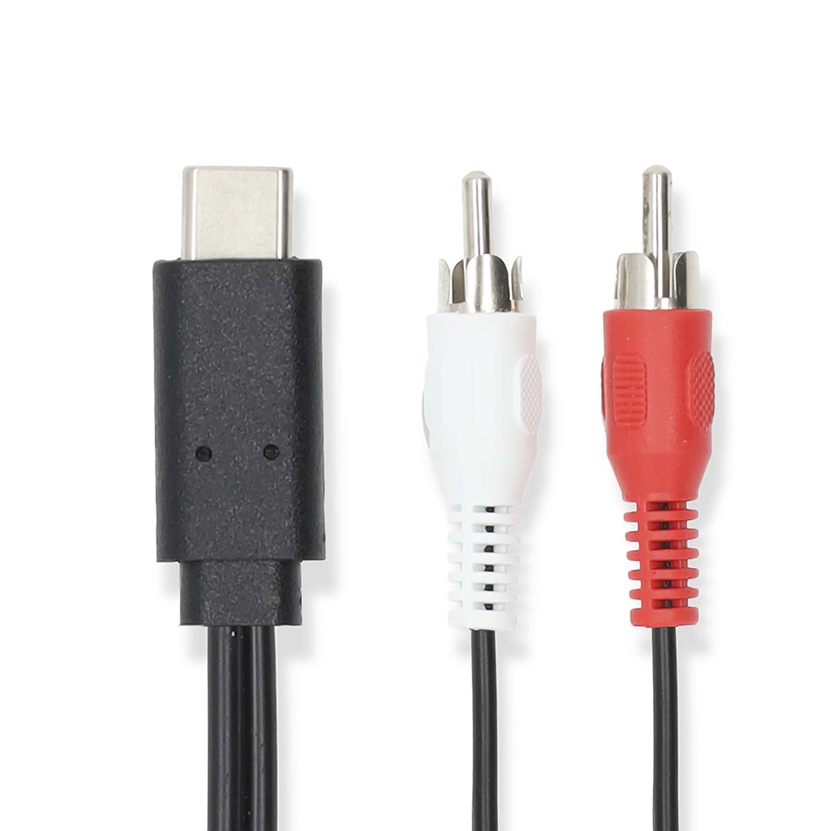 USB-C naar Tulp stereo kabel | zwart | 1 meter