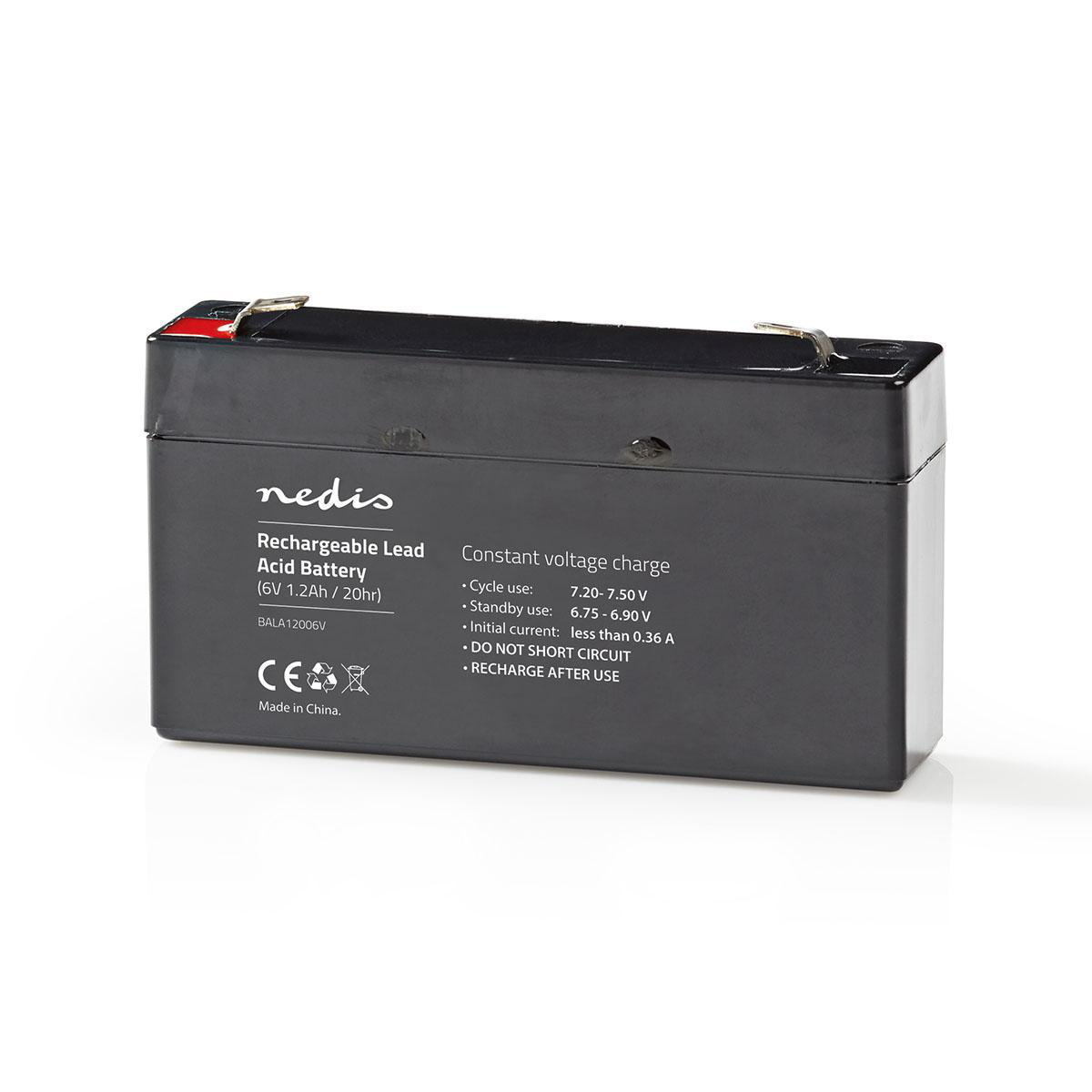 Nedis oplaadbare loodaccu | 6V | 1200 mAh
