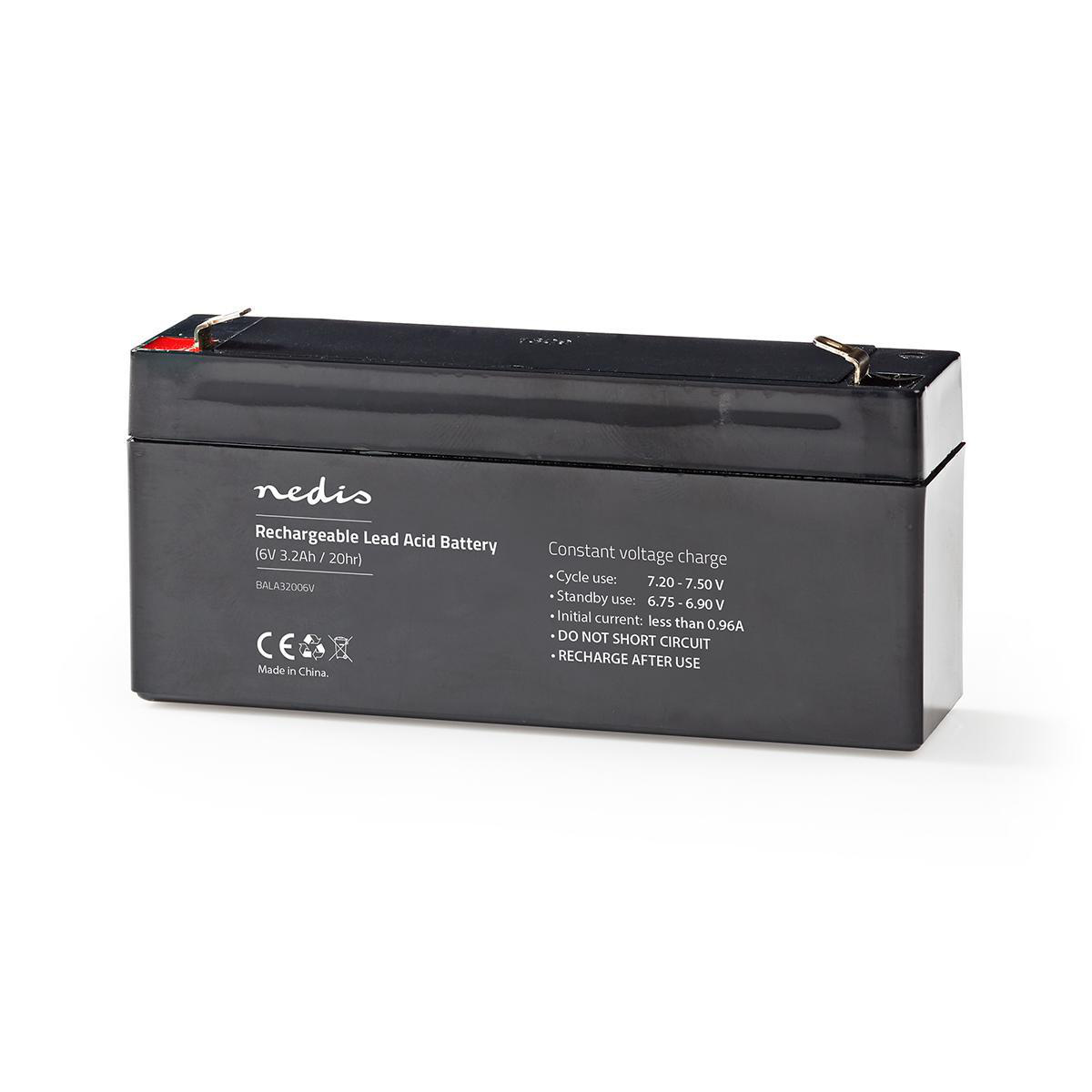 Nedis oplaadbare loodaccu | 6V | 3200 mAh
