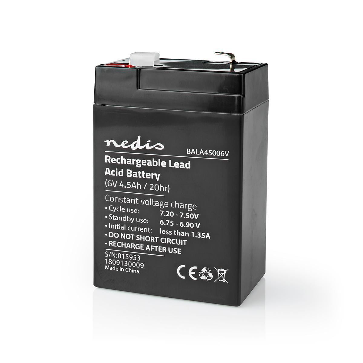 Nedis oplaadbare loodaccu | 6V | 4500 mAh