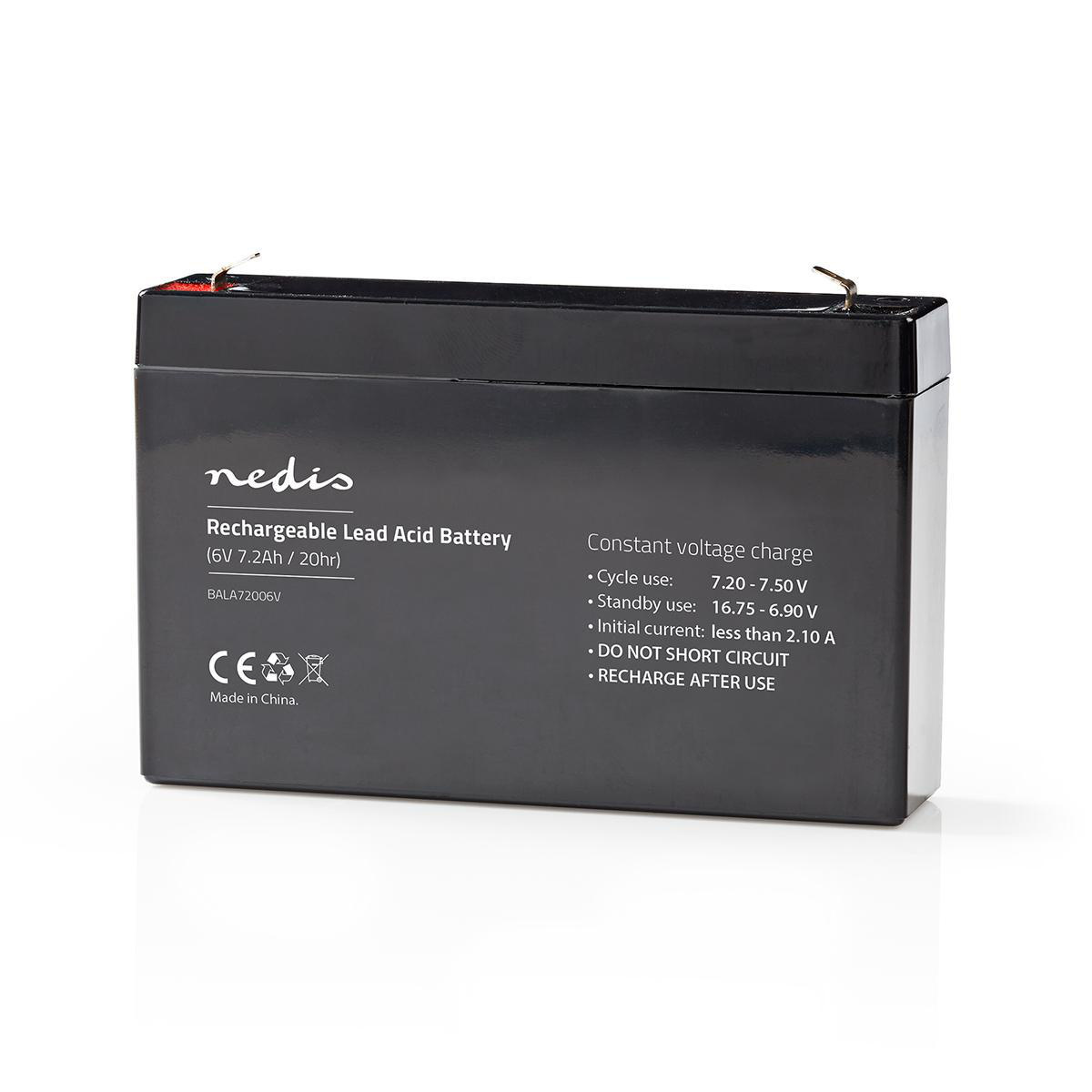 Nedis oplaadbare loodaccu | 6V | 7200 mAh