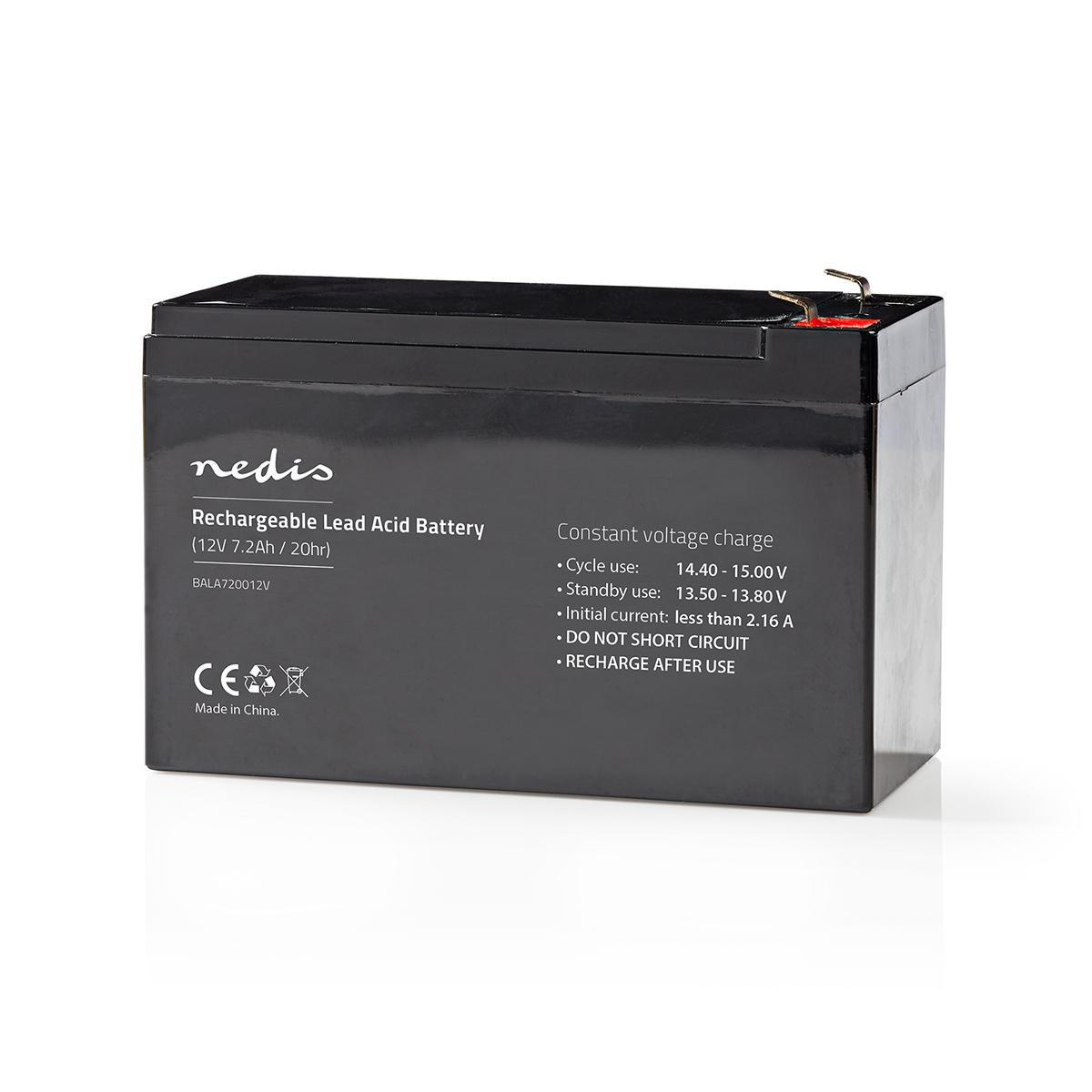 Nedis oplaadbare loodaccu | 12V | 7200 mAh