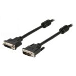 DVI-Kabel | DVI-I 24+5-Pin Male | DVI-I 24+5-Pins Female | 2560x1600 | Vernikkeld | 2.00 m | Recht | PVC | Zwart | Polybag