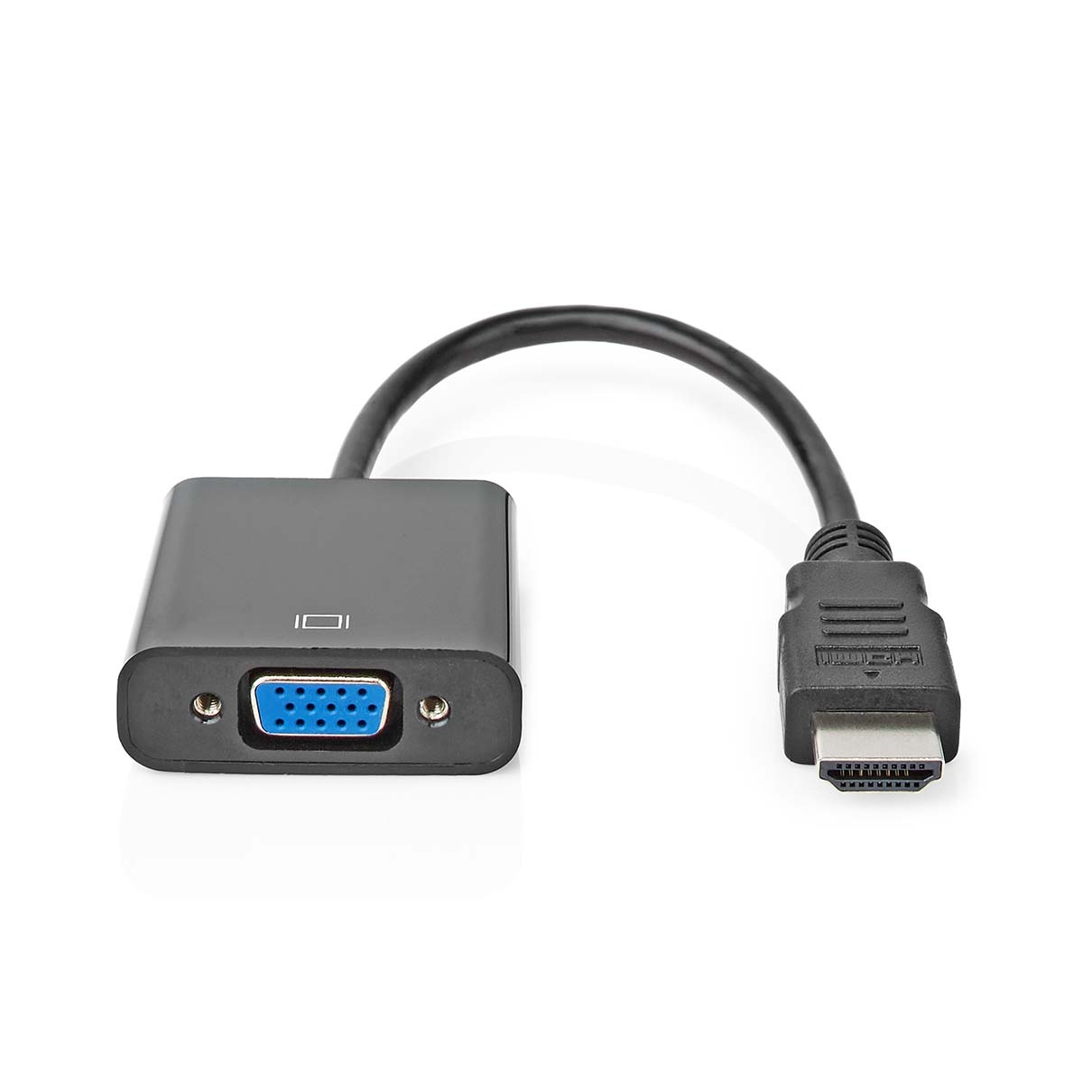 Nedis HDMI naar VGA + 3,5mm Jack adapter | zwart | 0,20 meter